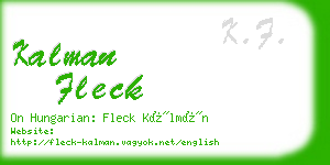 kalman fleck business card